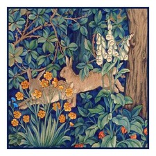William  Morris Forest Rabbits from Tapestry Counted Cross Stitch Chart Pattern