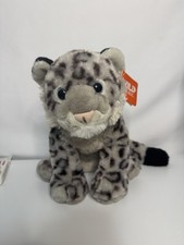 Wild Republic Snow Leopard Plush Toy 12" Soft Stuffed Animal For Kids Realistic