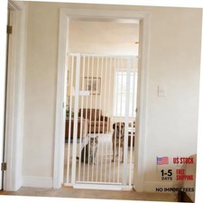 Extra Tall Cat Gate 55.12" Highide Pet Gate 29.92"-34.24" W 55.12" H-White
