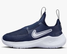 Size 9 Toddler/Little Kid - Nike Flex Runner Shoe, Midnight Navy Blue/White
