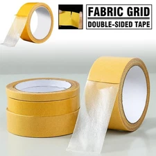 .5m Fabric Tape Multifunctional Double Sided Tape Clear Grid Sticky.. Tape J9B3