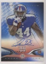 2014 Topps Platinum Rookie Refractor Blue 49/99 Andre Williams #46 Auto uk2