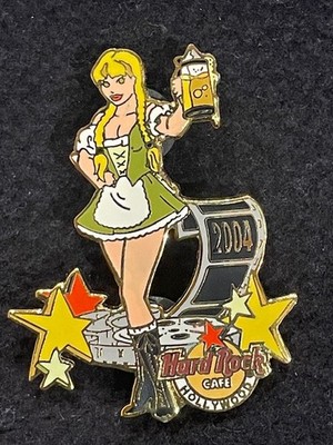 Hard Rock Cafe Hollywood 2004 Sexy Oktoberfest Movie and Beer Girl Pin LE 300