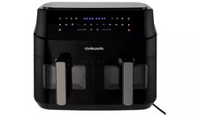 9L Air Dual Fryer 2600w 2 Basket Digital Timer Cookworks KDF-5577DTW - New Boxed