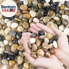 Pebbles Polished Gravel, Natural Polished Mixed Color Stones, Small Decorative R