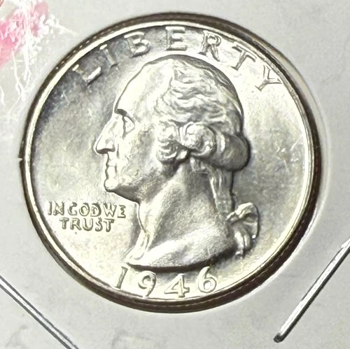 1946 washington quarter - BU