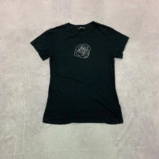 Diesel T-Shirt short sleeve top with rose logo Women's S