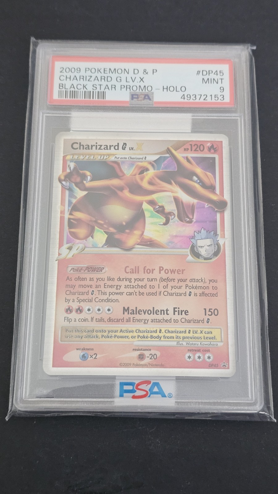2009 Pokemon D&P Charizard G LV.X #DP45 Black Star Promo Holo PSA MINT 9