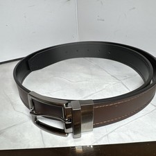Dark Brown Leather Men's Belt Sz 40, Bonded Leather