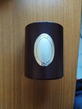 Portapenne Vintage In Pelle Argento Feltro Antiscivolo 8x10cm Logo Ovale NoMarca