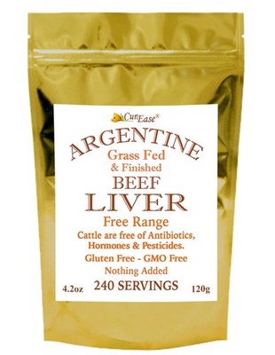 CurEase Beef Liver Powder - Argentine Grass Fed & 4.2 Ounce (Pack of 1) 
