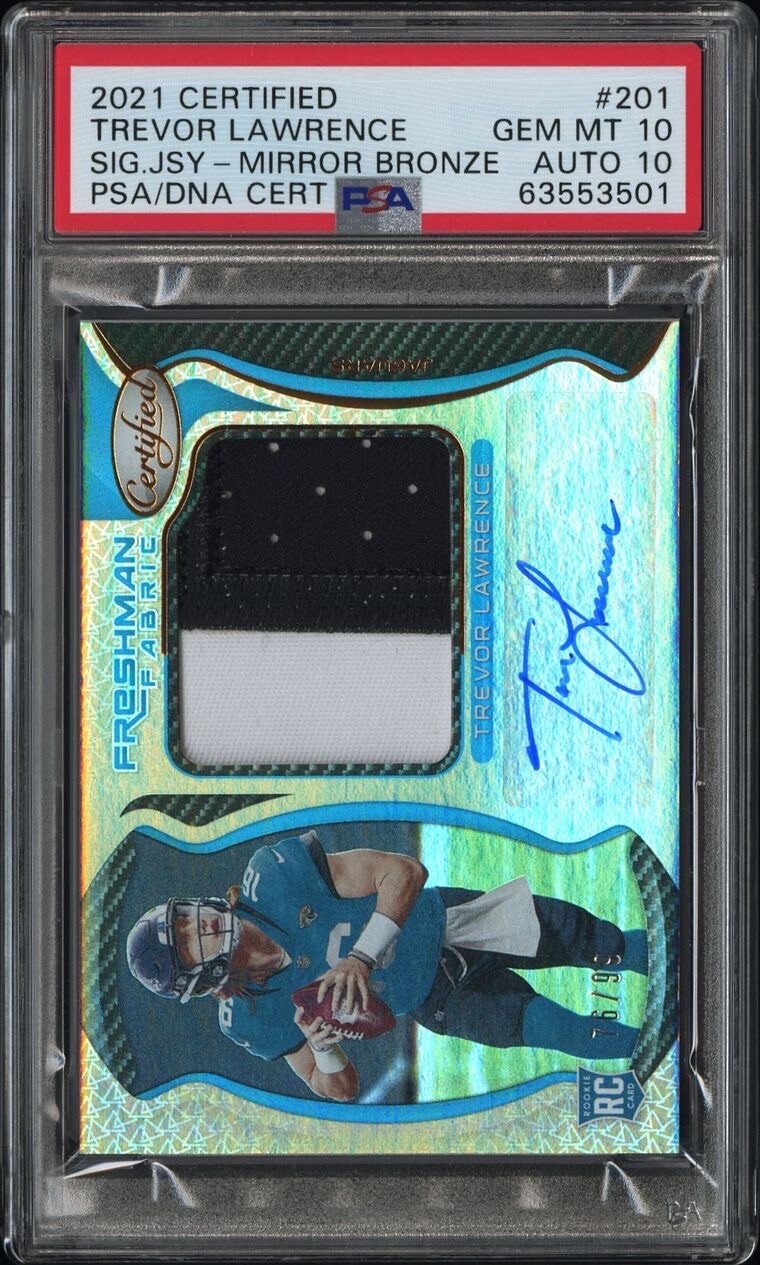 Trevor Lawrence Panini Certified #201 Signature Jersey-Mirror Bronze