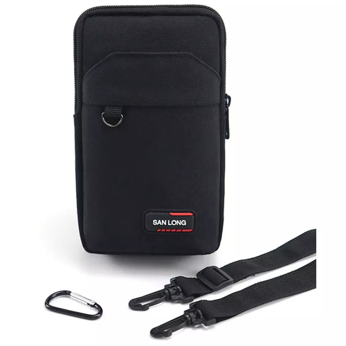 Borsa da Cintura Borsa a Tracolla Borsello Uomo Porta Cellulare Lavoro Marsupio - Foto 3 di 16