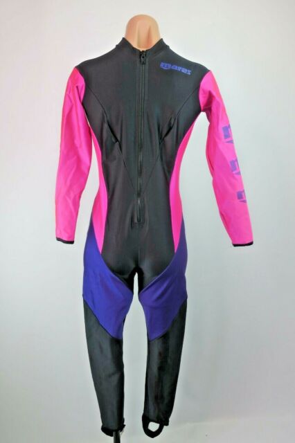 Mares 1mm Women’s Wetsuit Sz 2 Black Pink Purple MADE USA Stirrups Lightweight