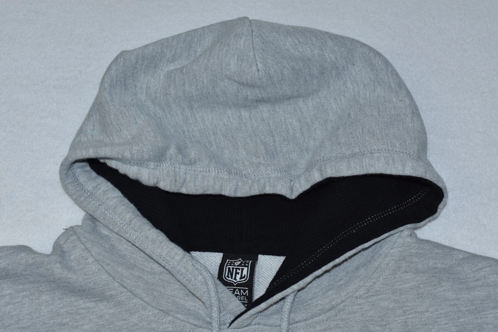 VETEMENTS Felpa NFL Team Apparel unisex Pittsburgh Steelers taglia L grigia con cappuccio