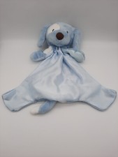 Baby Gund Spunky Huggybuddy Puppy Dog Security Blanket Satin Lovey Blue Soft