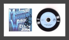 Elton John & Bernie Taupin Signed Autograph Mad Man Across Water Framed CD JSA