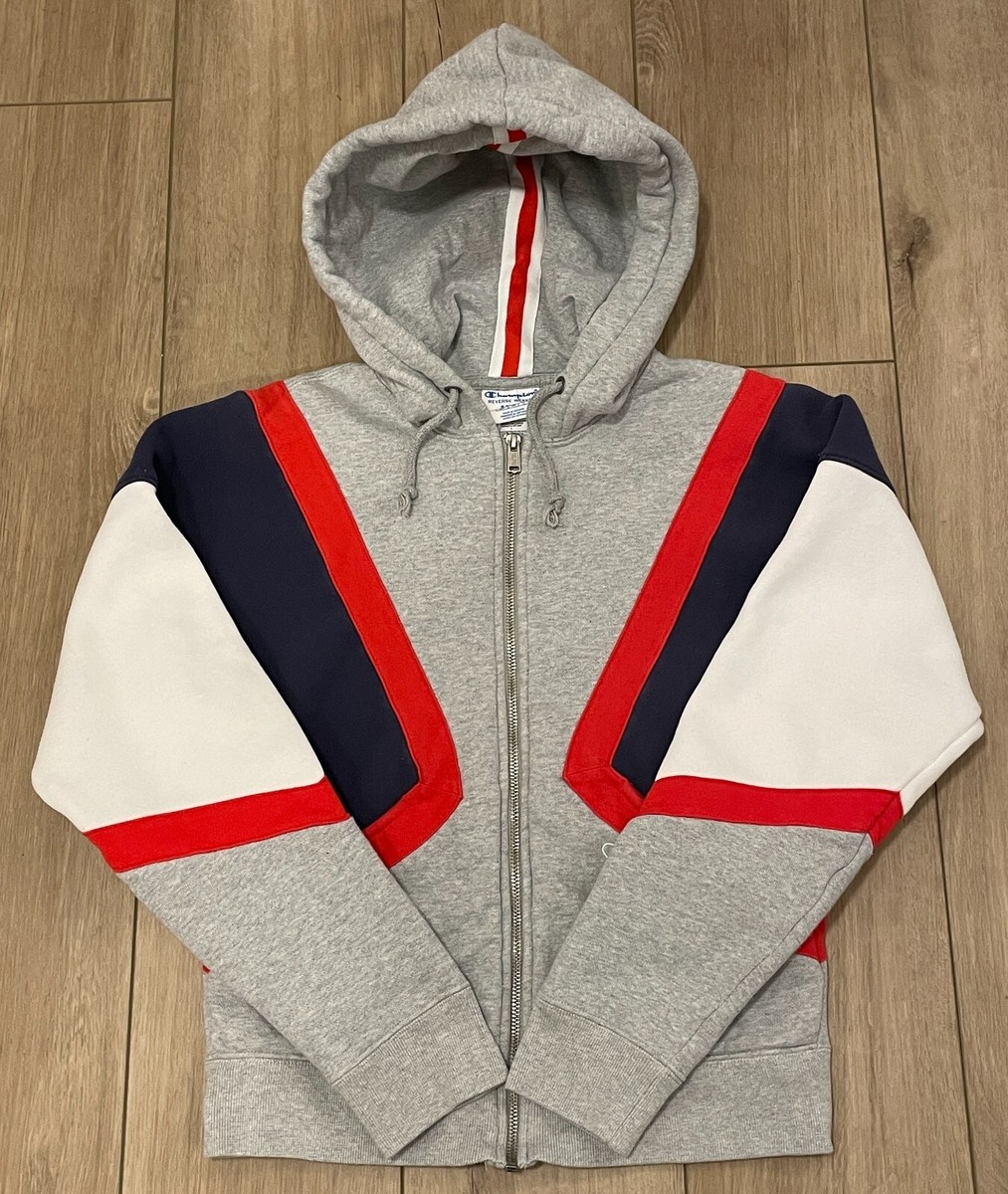 Vintage 90's Champion Reverse Weave Colorblock Zip Up Hoodie