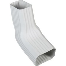  2 Pack Amerimax 2x3 White Vinyl A to B Transition Gutter Elbow