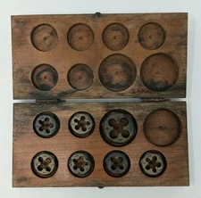 Four Star Products Thread Die Repair Kit (7 dies) Wooden Case