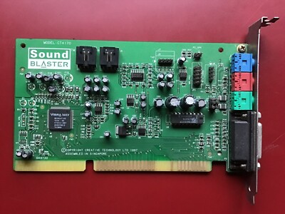 ISA CREATIVE LABS CT4170 SOUND BLASTER 16 WAVE EFFECTS PNP AUDIO VIBRA CARD DOS