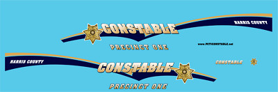 1/24-1/25 Harris County Texas Precinct One Constable Waterslide Decals