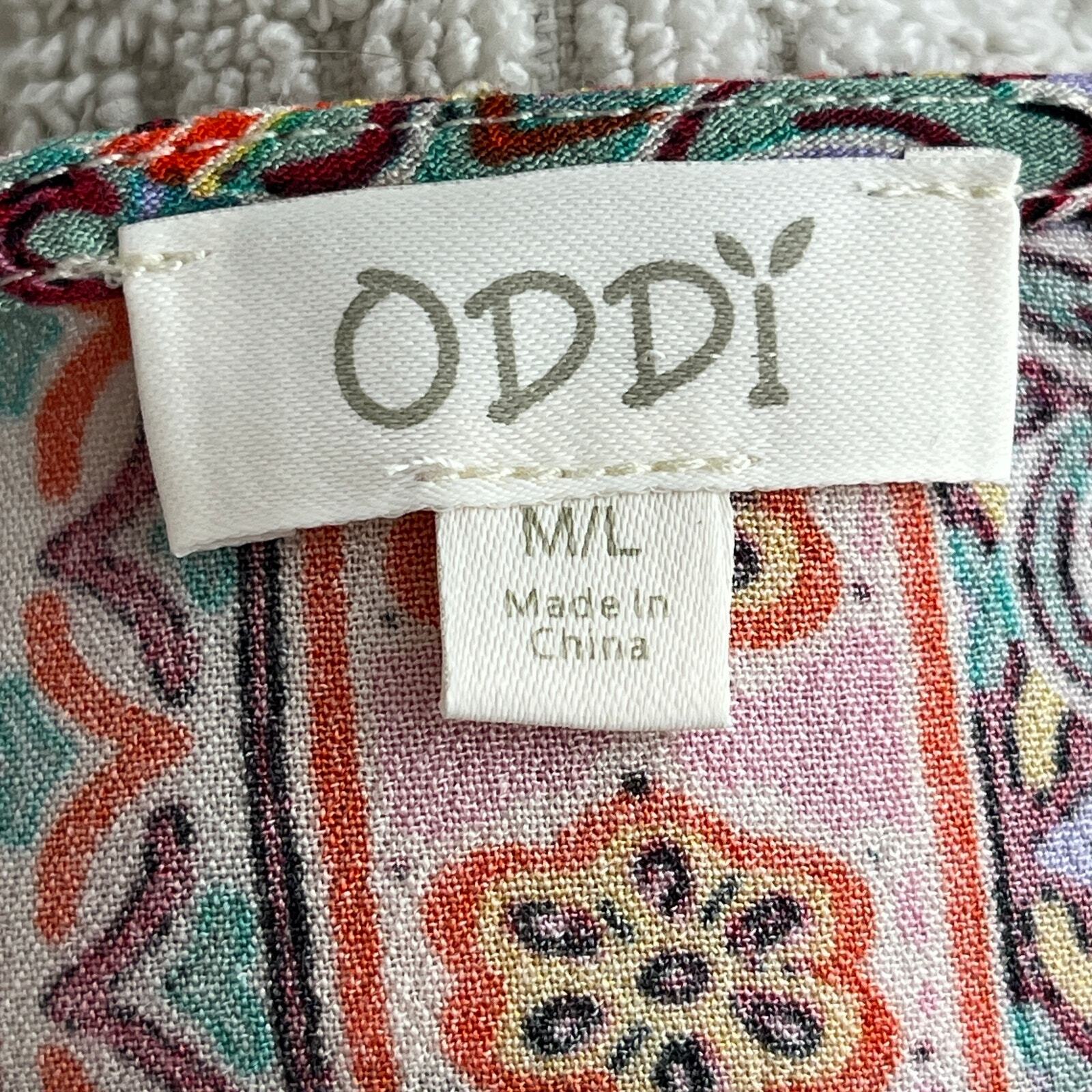 Oddy Multicolor Patch Rayon Bouse Balloon Sleeve … - image 2