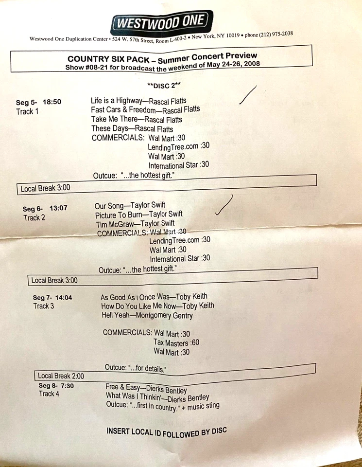 5/24/08 SUMMER CONCERT PREVIEW/INTERVIEWS: TAYLOR SWIFT (3), KENNY CHESNEY (6) - Image 2 of 3