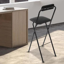 Foldable Bar Chair, Tall Folding Chair, Portable Folding Stool