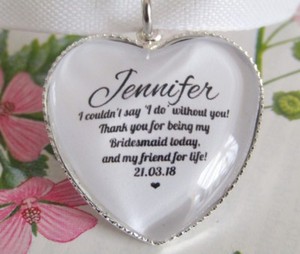 Bridesmaid Thank You Quote Bouquet Charm Personalised