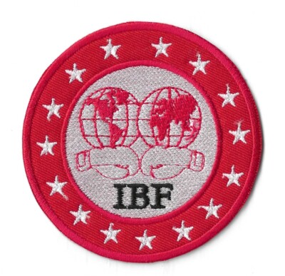 IBF International Boxing Federation Aufnäher Aufbügler Patch Badge Logo 9,0cm Ø