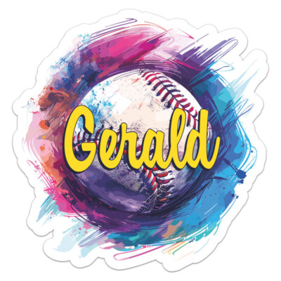 Gerald Sticker Baseball Gerald Name Vinyl Decal Waterproof Car Bumper Sticker | eBay