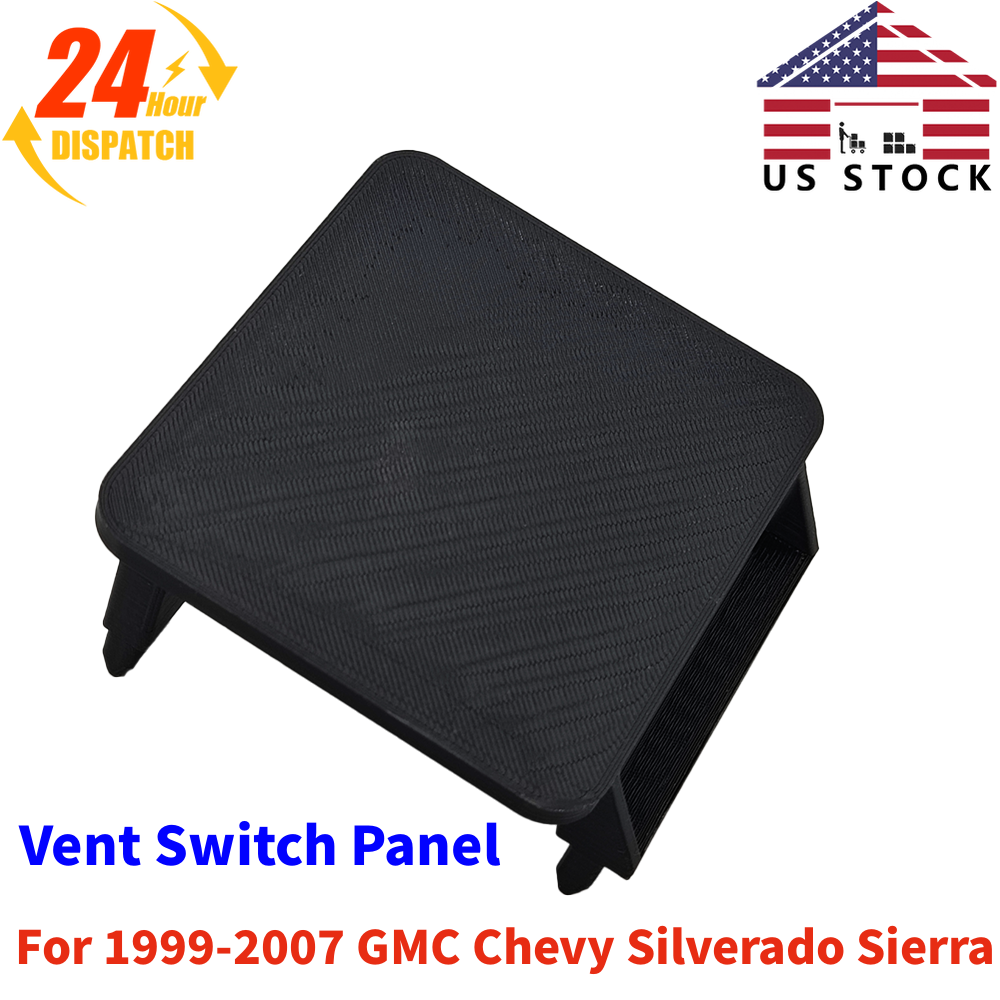 Interior Door Panels & Parts For GMC Sierra 1500 Vent Switch Panel For Silverado & Sierra NBS 1999-2007 - Drill Your Own Holes, Black, Direct Replacement Black Rocker Switch Panel - Foto 6