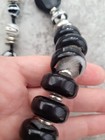 LOVELY 2 TONE BEADED STATEMENT NECKLACE MULTI STRAND CHUNKY GLASS  LUCITE BEADS  — photo 4