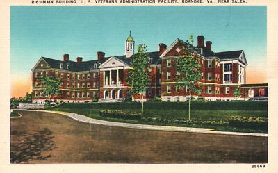 Main Building US Veterans Administration Facility Roanoke Virginia Postcard