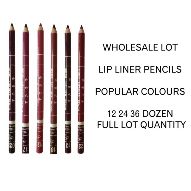 17p wholesale lots of long lip liner pencils colours Davis purple nude crimson