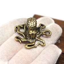 Brass Octopus Figurine Mini Statue House Office Decoration Animal Figurines Toys