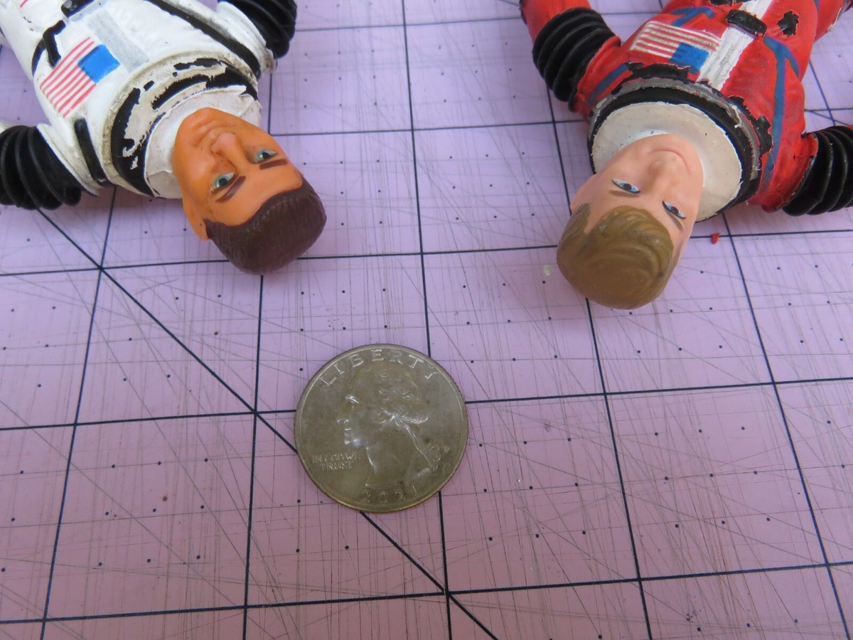 Mattel 1966 Major Matt Mason Man in Space Figure Lot of 2