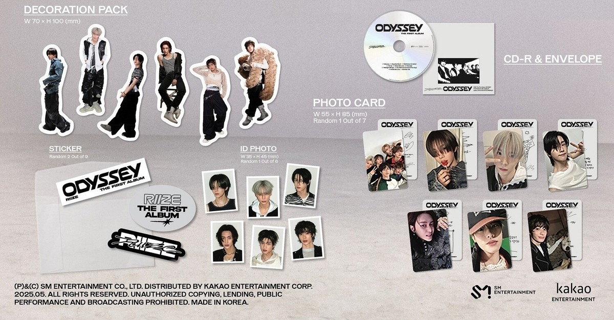 RIIZE - ODYSSEY [PHOTOBOOK Ver.] 1st Album+Extra Photocards Set | eBay