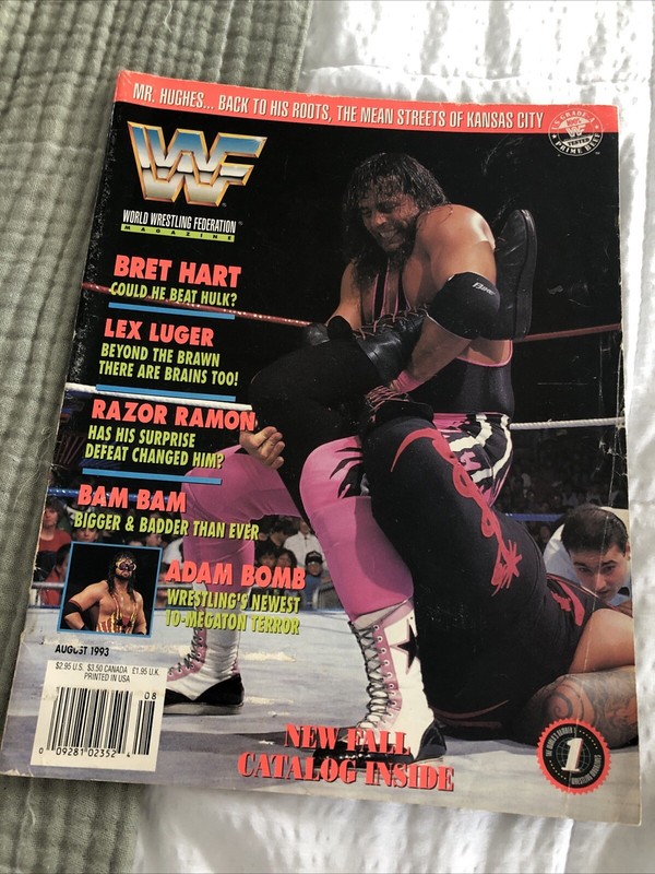WWF Wrestling Magazine August 1993 Bret Hart Vs Hulk Hogan Wwe Aew Wcw