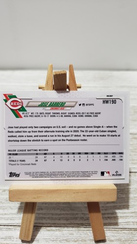 2021 Topps Holiday WalMart Mega Box Jose Barrero #HW190 Rookie RC - Picture 2 of 2