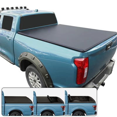 5.5FT Soft Bed Tonneau Cover for 2009-2023 F-150 Style, Black Pickup Truck Cover
