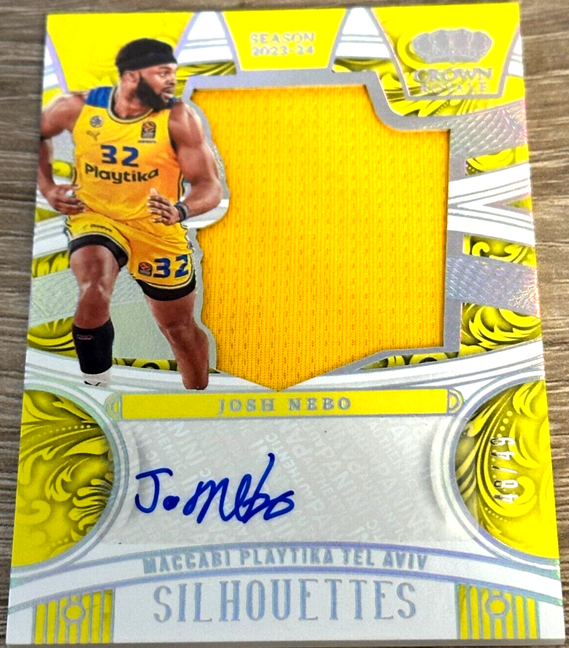 2023/24 Euroleague Crown Royale JOSH NEBO Patch AUTO 48/49