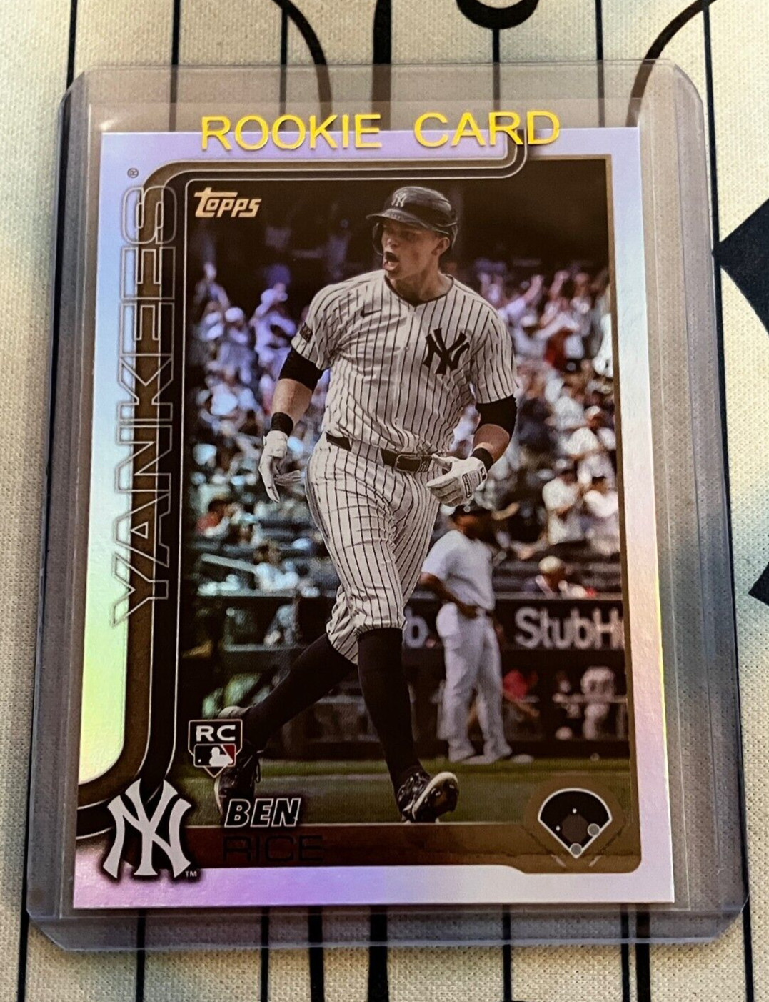 BEN RICE RC 2025 Topps Series 1  ⚾ #337 Rookie RAINBOW FOIL YANKEES QTY 🔥