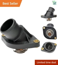 Extreme Temp-Proof Engine Coolant Thermostat Housing Assembly - Black Plastic