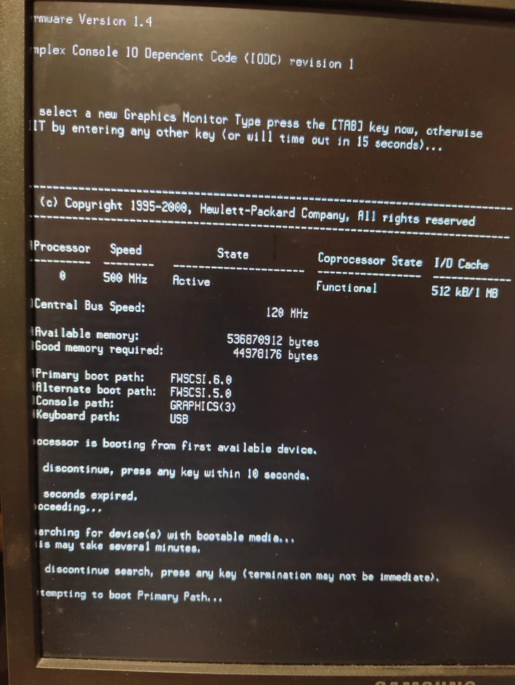 HP Visualize B2600 A6070A 73 GB y 36 GB de disco duro SCSI 512 MB de RAM Foto 2 de 4