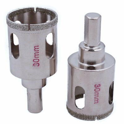 2Pcs 30mm 1-3/16 inch Diamond Hole Saw Granite Drill Bit Masonry Tools for Stone