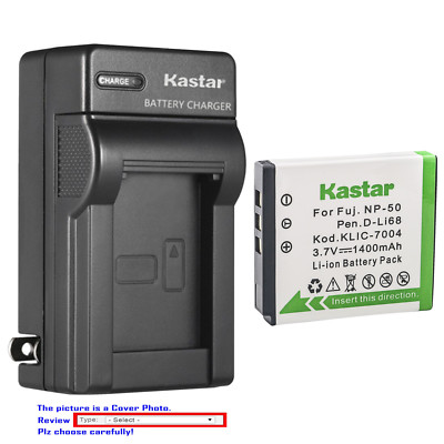 Kastar Battery Wall Charger For Pentax D-LI68 D-LI122 - For Pentax Q, Optio A36 Cameras