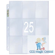 25 ULTRA PRO PLATINUM SERIES 9 POCKET PAGES FOR CARD BINDERS MTG POKEMON yugioh