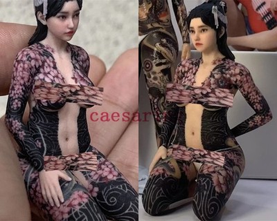 Tattoo Girl Samurai Painted Model GK Sculpture 1/16 1/18 1/12 Customized Figure